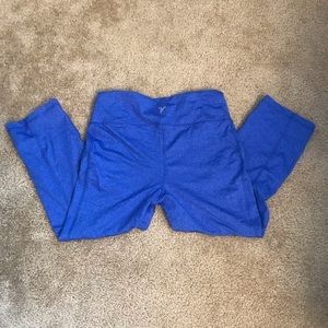 Blue active fitted leggings